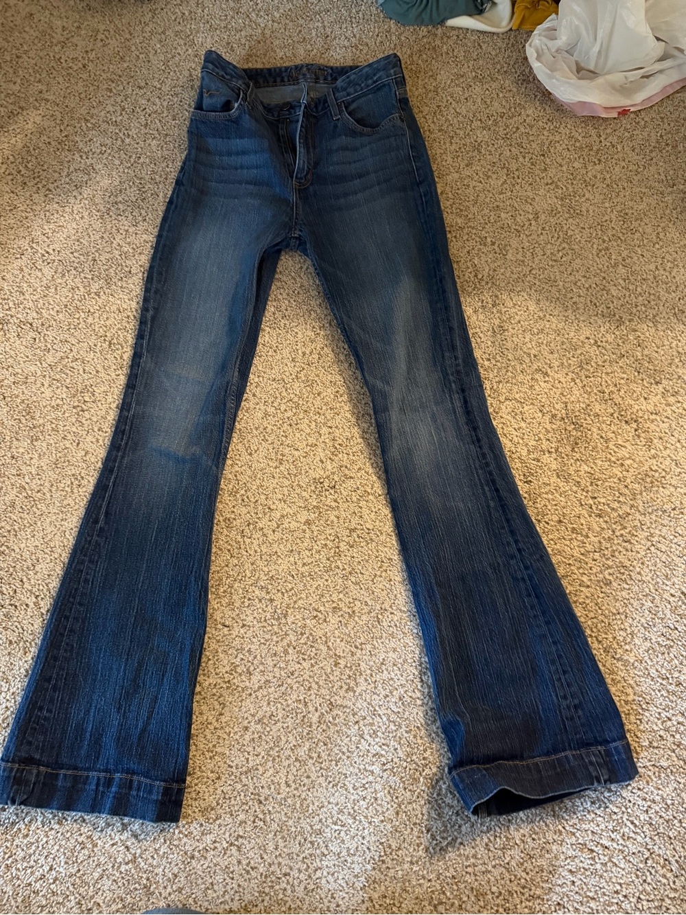 Kimes Ranch Blue Denim Jeans with Orange Pocket Stitch - Picture 2 of 2